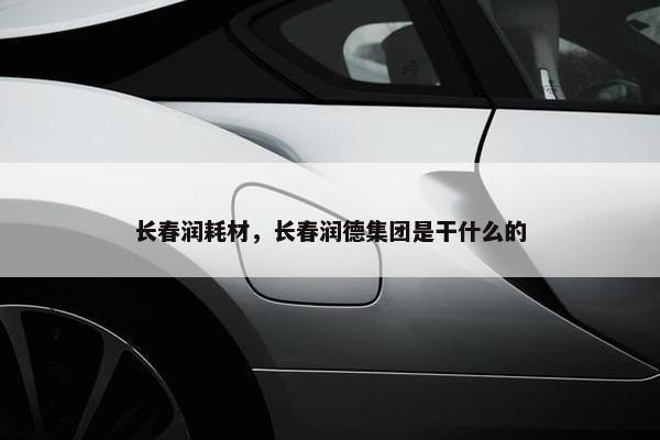 长春润耗材，长春润德集团是干什么的