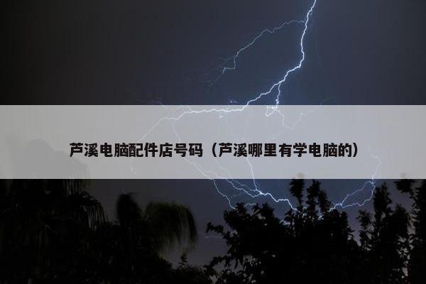 芦溪电脑配件店号码（芦溪哪里有学电脑的）