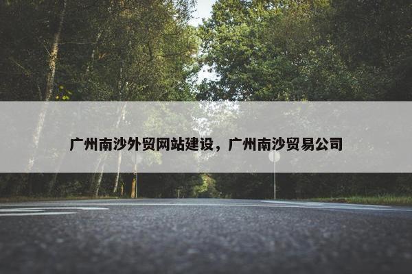 广州南沙外贸网站建设，广州南沙贸易公司