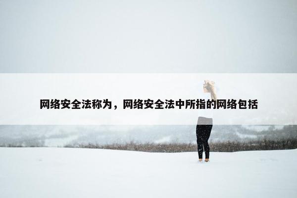 网络安全法称为，网络安全法中所指的网络包括