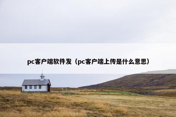 pc客户端软件发（pc客户端上传是什么意思）