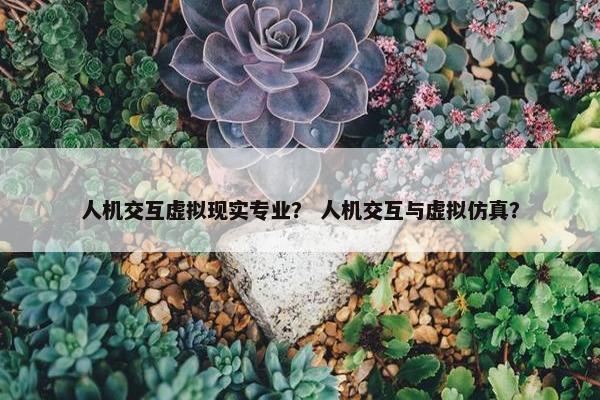 人机交互虚拟现实专业？ 人机交互与虚拟仿真？