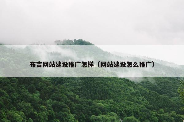 布吉网站建设推广怎样（网站建设怎么推广）