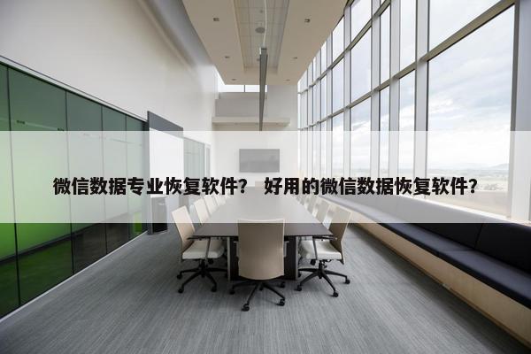 微信数据专业恢复软件？ 好用的微信数据恢复软件？