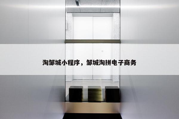 淘邹城小程序，邹城淘拼电子商务