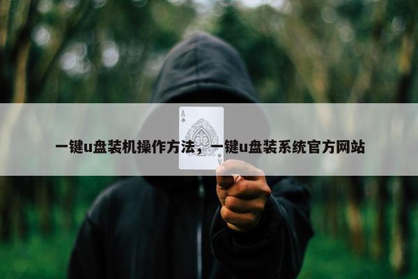 一键u盘装机操作方法，一键u盘装系统官方网站
