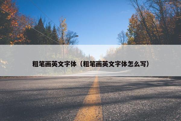 粗笔画英文字体（粗笔画英文字体怎么写）