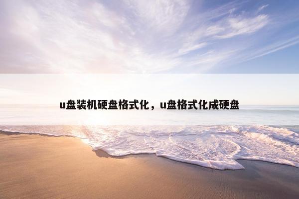 u盘装机硬盘格式化，u盘格式化成硬盘
