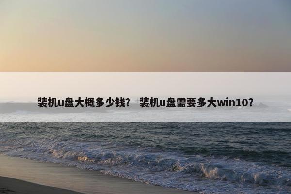 装机u盘大概多少钱？ 装机u盘需要多大win10？