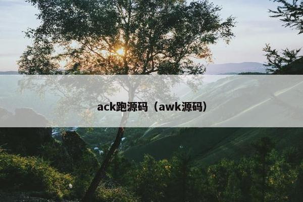 ack跑源码（awk源码）