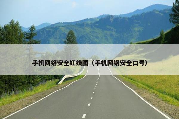 手机网络安全红线图（手机网络安全口号）