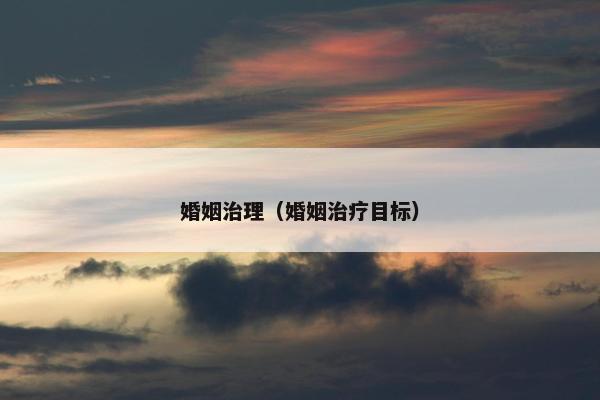 婚姻治理（婚姻治疗目标）