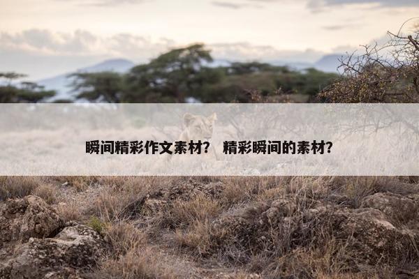 瞬间精彩作文素材？ 精彩瞬间的素材？