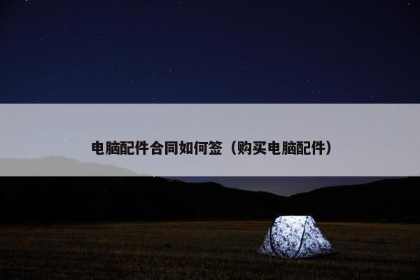 电脑配件合同如何签（购买电脑配件）