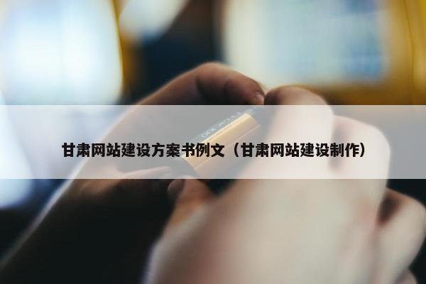甘肃网站建设方案书例文（甘肃网站建设制作）
