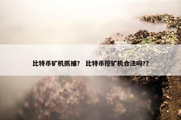 比特币矿机抓捕？ 比特币挖矿机合法吗?？