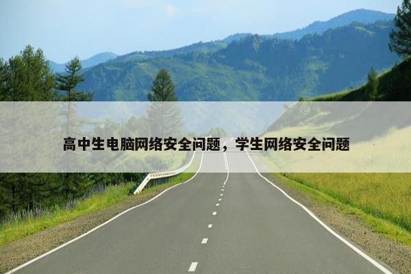 高中生电脑网络安全问题，学生网络安全问题
