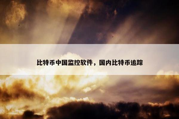 比特币中国监控软件，国内比特币追踪