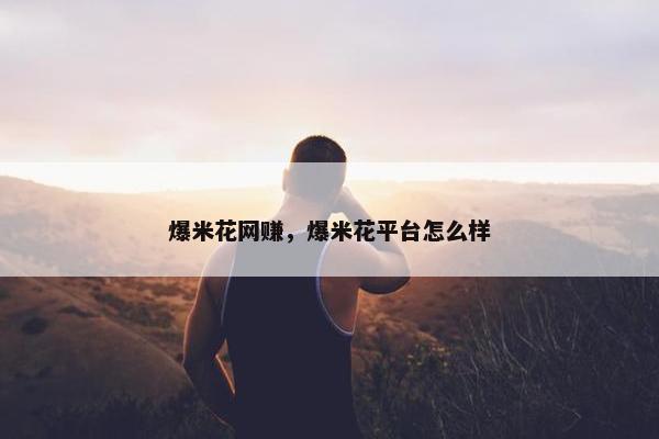 爆米花网赚，爆米花平台怎么样