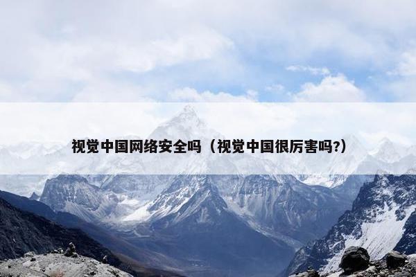 视觉中国网络安全吗（视觉中国很厉害吗?）