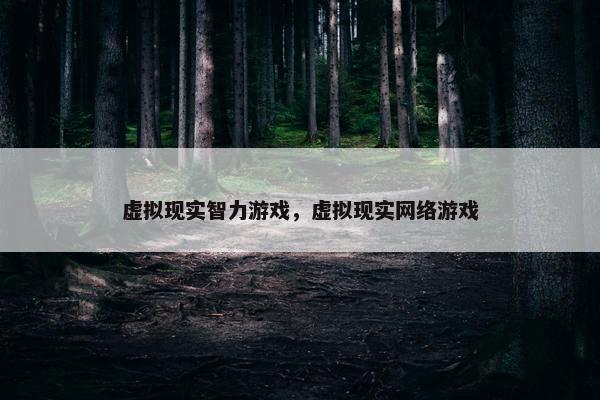虚拟现实智力游戏，虚拟现实网络游戏
