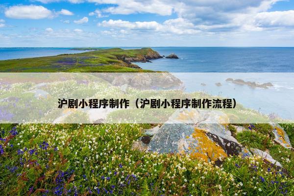 沪剧小程序制作（沪剧小程序制作流程）