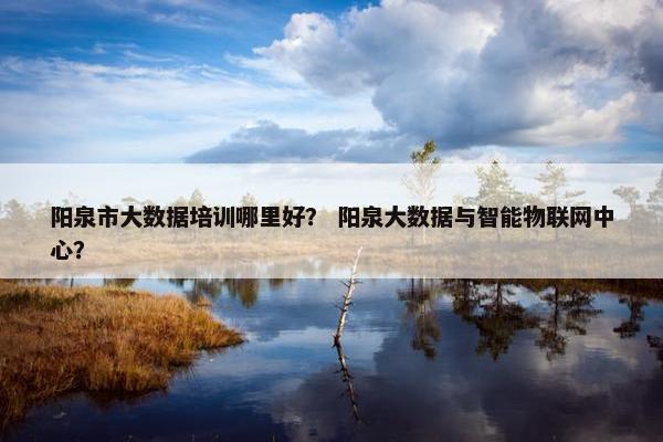 阳泉市大数据培训哪里好？ 阳泉大数据与智能物联网中心？