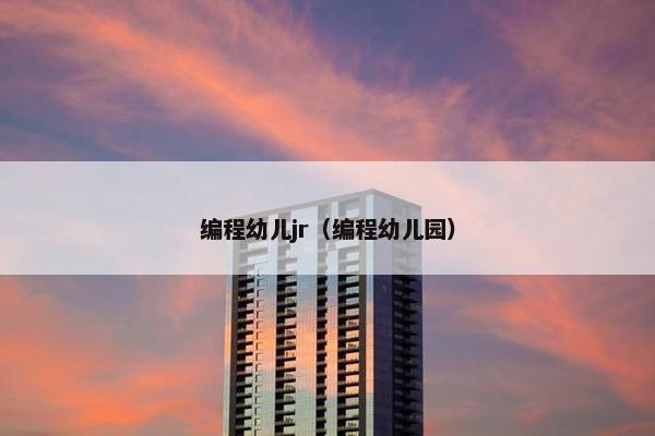 编程幼儿jr（编程幼儿园）