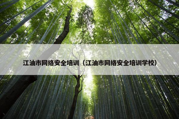 江油市网络安全培训（江油市网络安全培训学校）