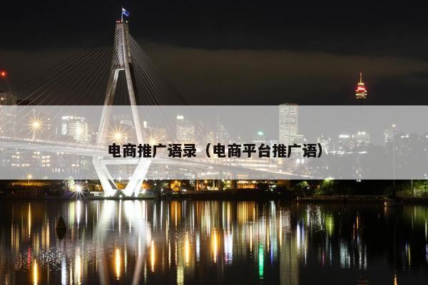 电商推广语录（电商平台推广语）