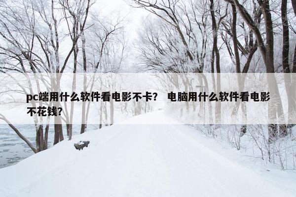 pc端用什么软件看电影不卡？ 电脑用什么软件看电影不花钱？
