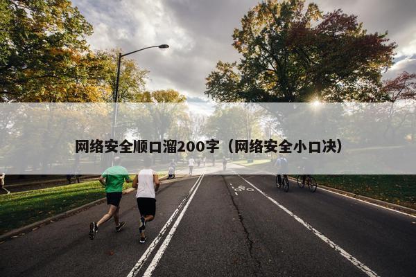 网络安全顺口溜200字（网络安全小口决）