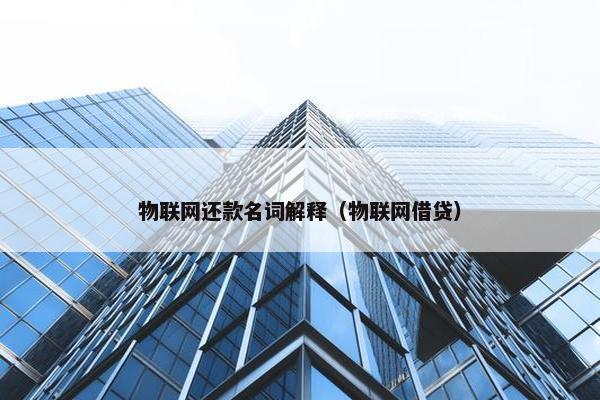 物联网还款名词解释（物联网借贷）
