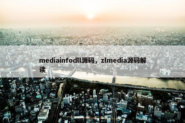 mediainfodll源码，zlmedia源码解读