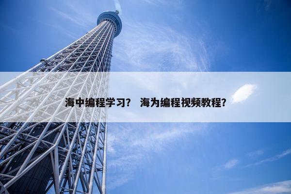 海中编程学习？ 海为编程视频教程？