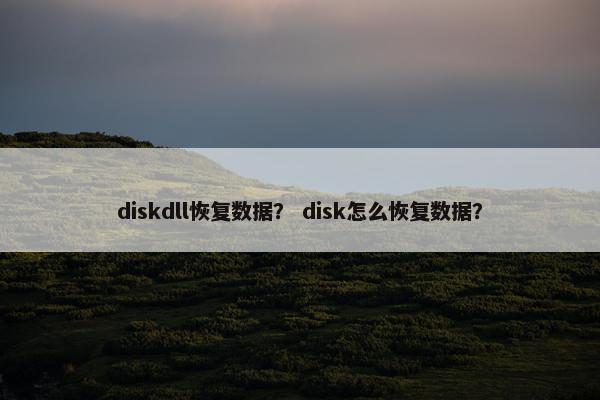 diskdll恢复数据？ disk怎么恢复数据？