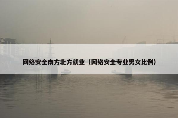 网络安全南方北方就业（网络安全专业男女比例）