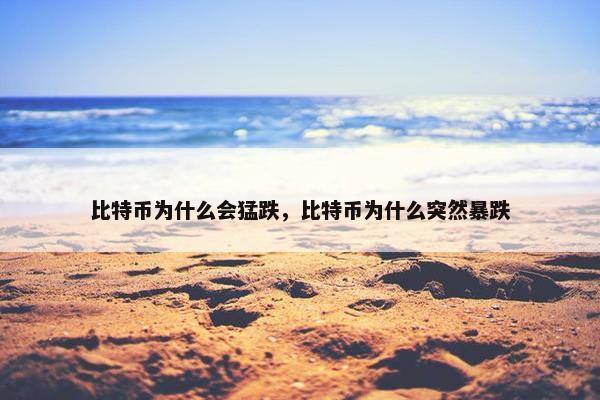 比特币为什么会猛跌，比特币为什么突然暴跌