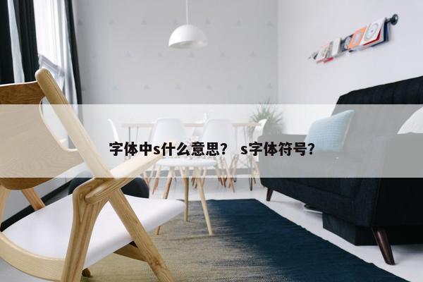 字体中s什么意思？ s字体符号？