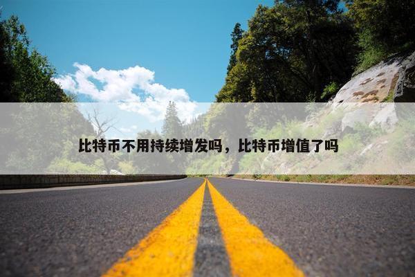 比特币不用持续增发吗，比特币增值了吗