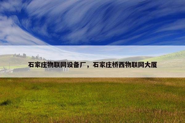 石家庄物联网设备厂，石家庄桥西物联网大厦