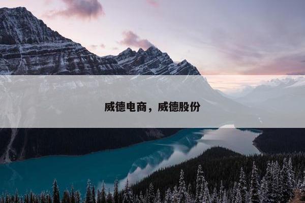 威德电商，威德股份