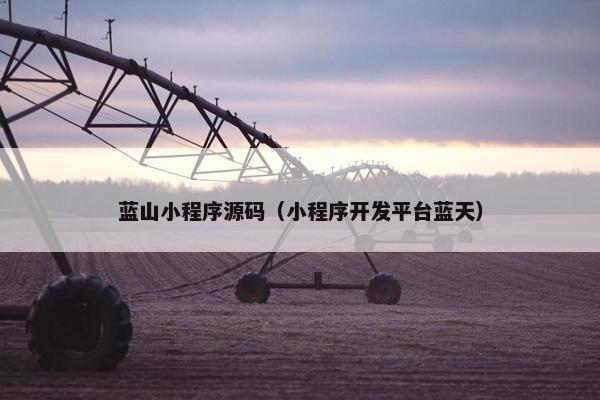 蓝山小程序源码（小程序开发平台蓝天）
