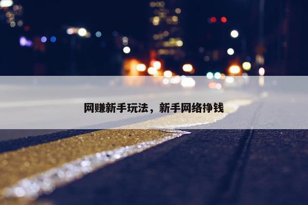 网赚新手玩法，新手网络挣钱