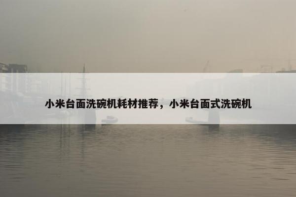 小米台面洗碗机耗材推荐，小米台面式洗碗机