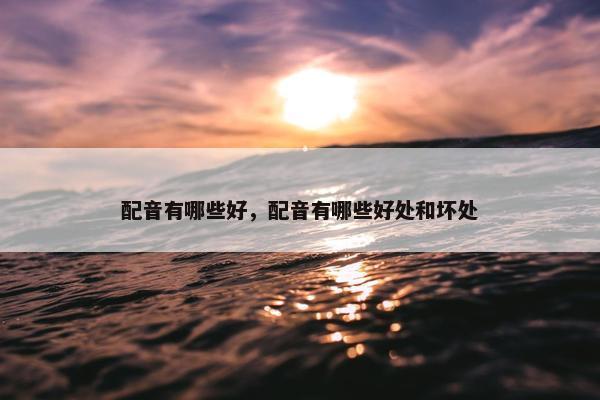 配音有哪些好，配音有哪些好处和坏处
