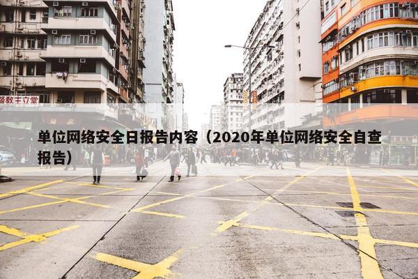 单位网络安全日报告内容（2020年单位网络安全自查报告）