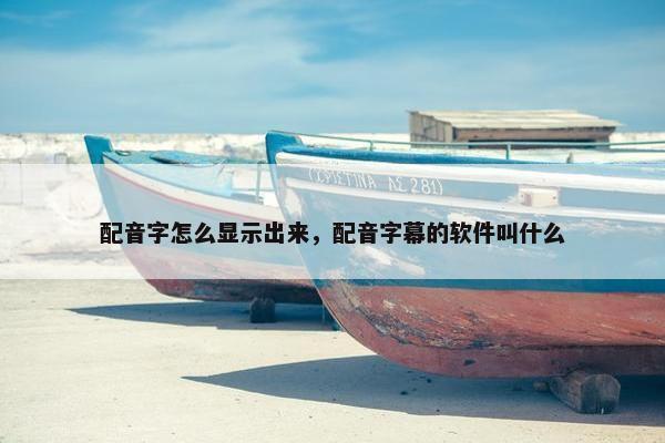 配音字怎么显示出来，配音字幕的软件叫什么